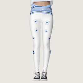 Leggings weiß und blau