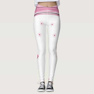 Leggings weiß und rosa