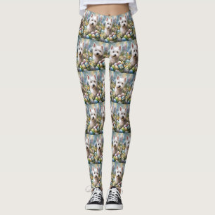 Leggings West Highland White Terrier OEufs de Pâques Vacanc