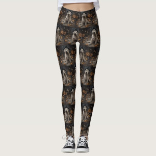 Leggings Wheaten Terrier Citrouille Halloween effroi
