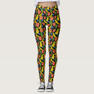 Leggings Whimsical Funny Motif de salade de fruits