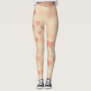 Leggings Whimsy Hearts au Pastel