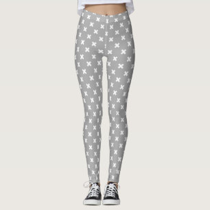 Leggings White cross stitches