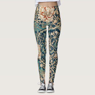 Leggings William Morris Antique Chèvrefeuille Floral