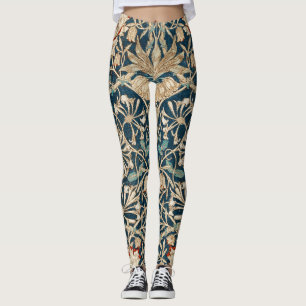 Leggings William Morris Antique Fleur de Chèvrefeuille