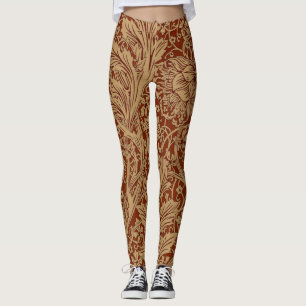 Leggings William Morris Arcadia Floral Garden Flower Classi