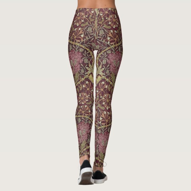 Leggings William Morris, chèvrefeuille, floral. motif, art (Dos)