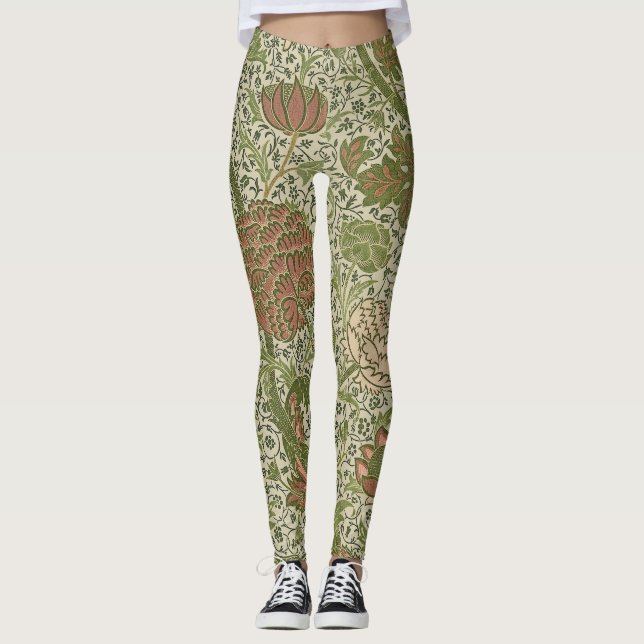 Leggings William Morris Cray Fleur de Sage Floral Botanique (Devant)