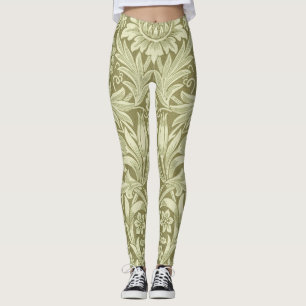 Leggings William Morris Fleur de tournesol Floral Botanique