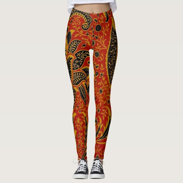 Leggings William Morris Inde Floral rouge (Devant)