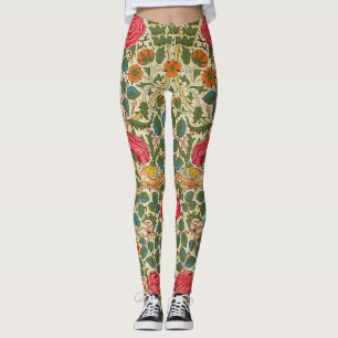 Leggings William Morris Rose Floral Chintz rose