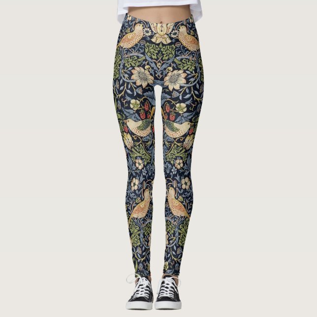 Leggings William Morris Strawberry Thief (Devant)