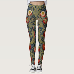 Leggings William Morris Strawberry Thief Motif floral