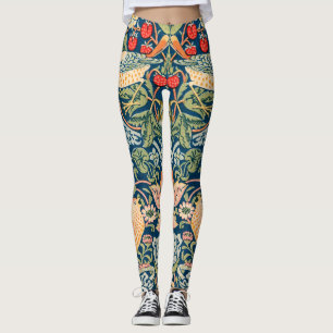 Leggings William Morris Strawberry Thief Motif floral