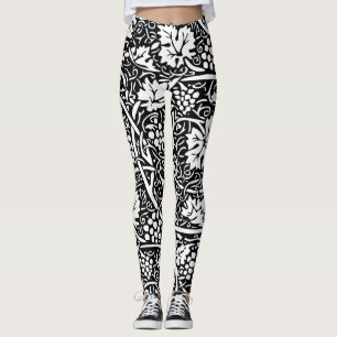 Leggings William Morris Vin de raisin noir blanc
