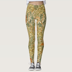 Leggings William Morris - Vintage rose et Rose