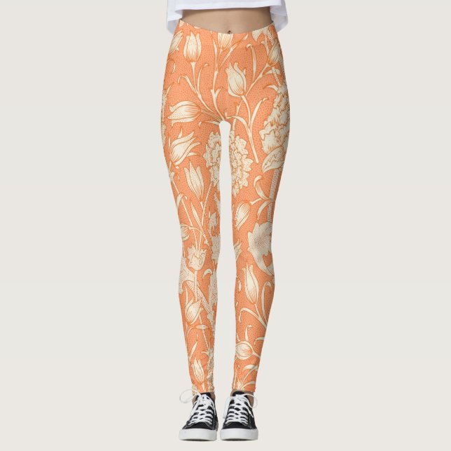 Leggings William Morris Wild Tulip célèbre motif (Devant)