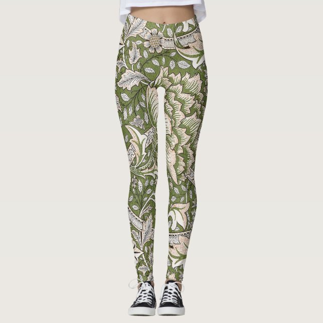 Leggings William Morris Windrush fleurs florales classique (Devant)