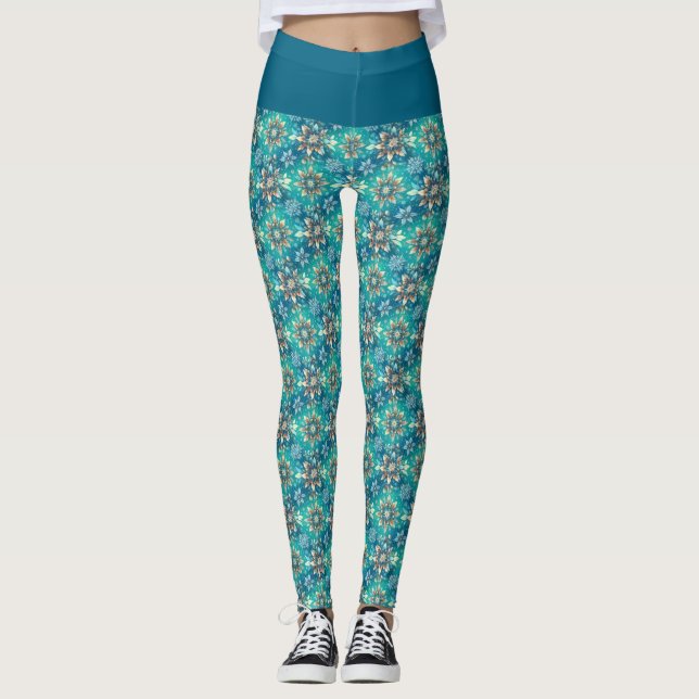 Leggings Winter Snowflakes  (Devant)