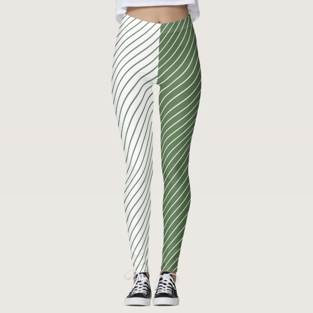 Leggings Women - Forest Green Pattern (Vorderseite)