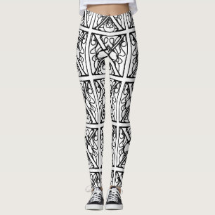 Leggings X Marque L'Endroit Noir & Blanc Pantalon Yoga Fabr