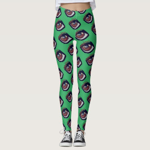 Leggings Yeux Dachshund Brown personnalisés