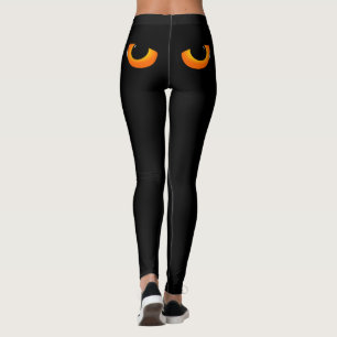 Leggings Yeux de chat éffrayants sur le dos de votre...
