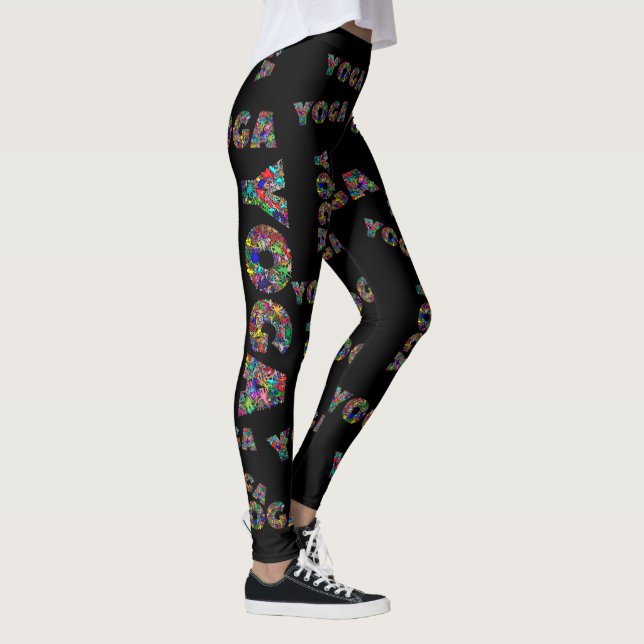 Leggings Yoga coloré Exercice pour femmes jambes marchant (Droite)