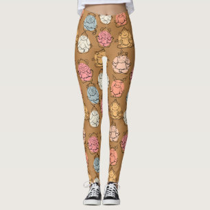 Leggings Yoga pose motif   Yoga sans couture motif 43