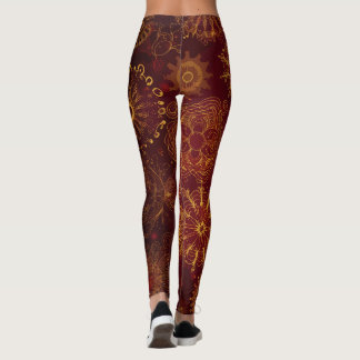 Leggings Yuletide Opulence : Threads dorés de Noël
