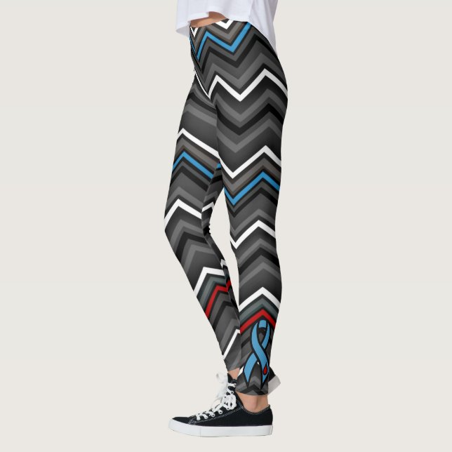 Leggings Zag bleu/rouge Zig...Diabète (Gauche)