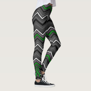 Leggings Zag vert Zig avec ruban...Gastroparesis