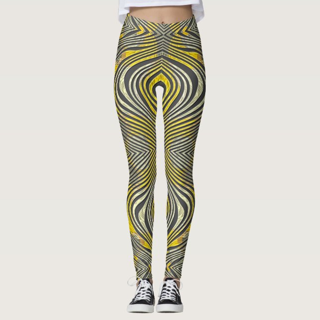 Leggings Zèbre de citron (Devant)