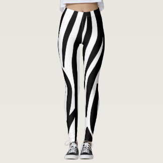 Leggings Zèbre noir et blanc