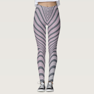 Leggings Zèbre psychédélique : Grainy Vintage Stripes.