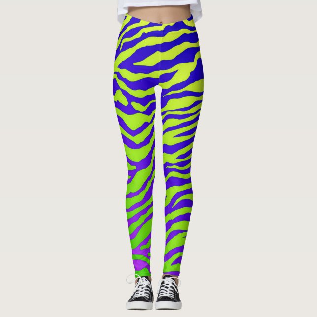 Leggings Zèbre vert (Devant)