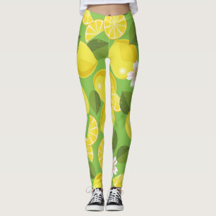Leggings Zesty Lemon : Citrus Motif Delight