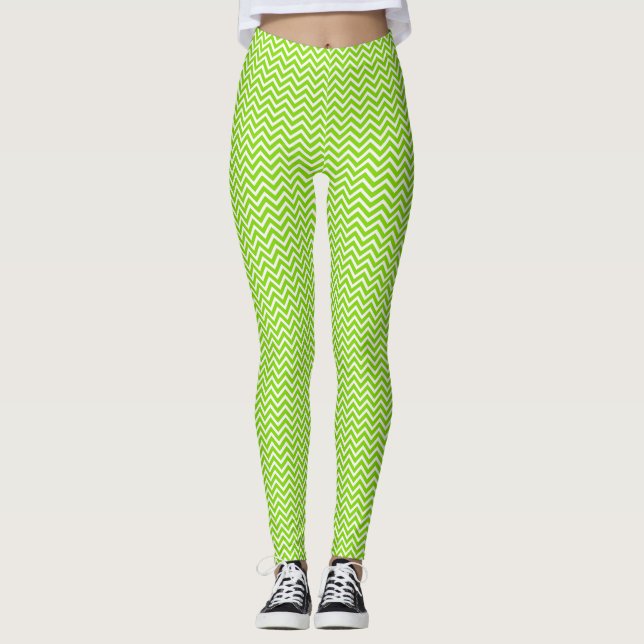 Leggings Zig-Zag vert (Devant)