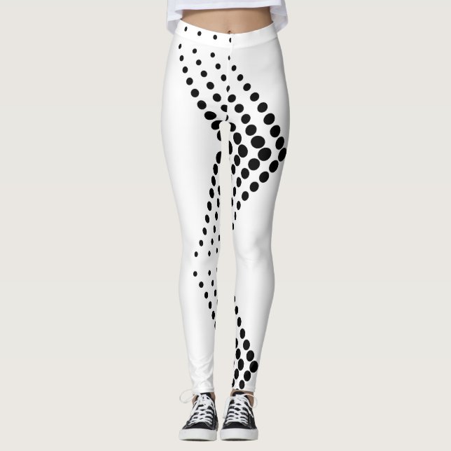 Leggings Zigzag Abstrait demi-tonique (Devant)