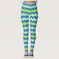Zigzag bleu vert jaune Chevron Motif Joli