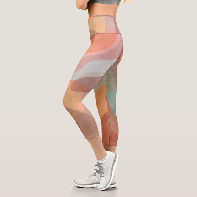 Leggings zur abstrakten Farbkunst für ausdruckssta (Links)