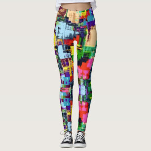 Leggings zur farbigen Geometrie
