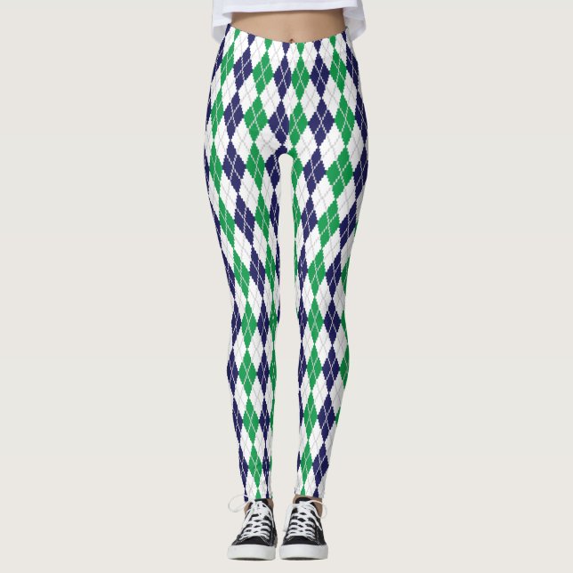 Leggings zur grünen Raute (Vorderseite)