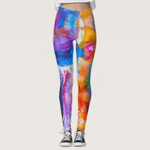 leggins arte abstracto en multicolor