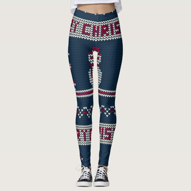 Leggins Christmas, | Damenweihnachtliche Leggings. (Vorderseite)