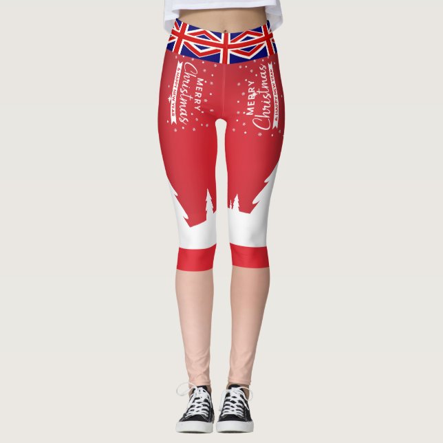 Leggins drôle drapeau Royaume-Uni | Gif Leggings d (Devant)