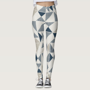 leggins Frau geometrische dreieckige Figuren