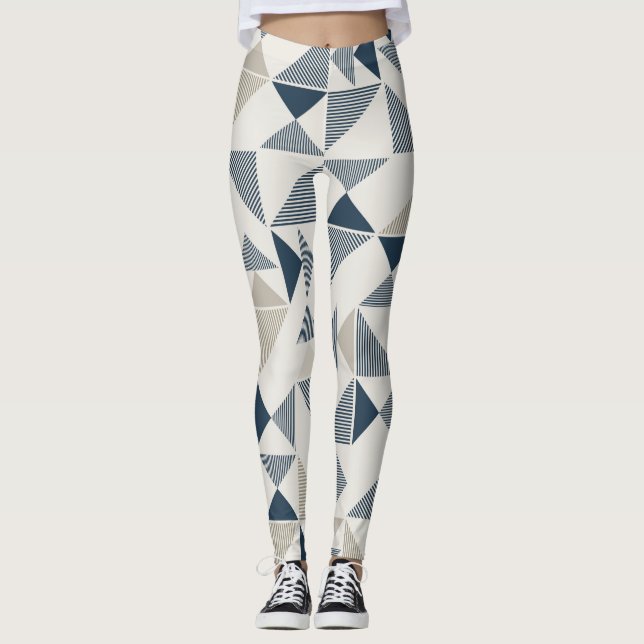 leggins Frau geometrische dreieckige Figuren (Vorderseite)