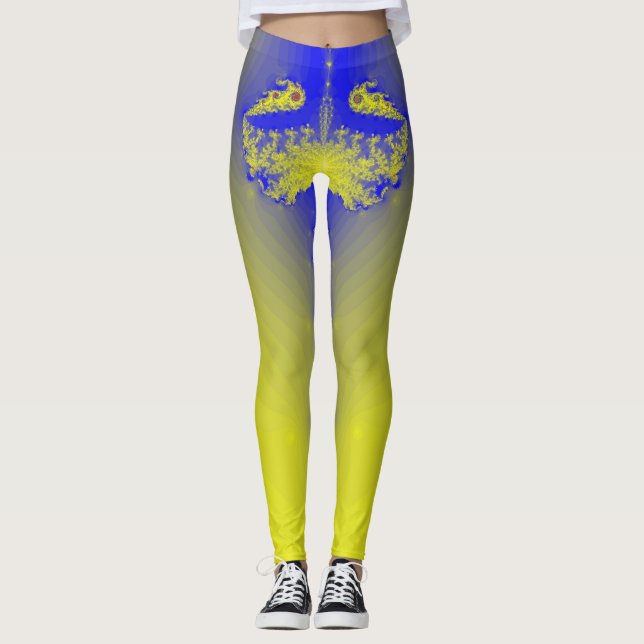 Leggins im gelben Durchbruchstil (Vorderseite)