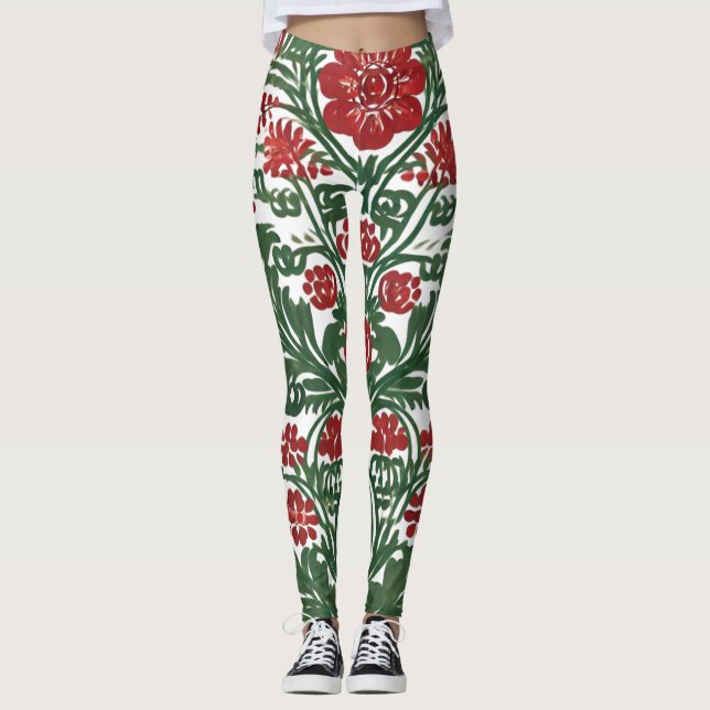Legierung - Blumenstil mit Blume Leggings (Vorderseite)
